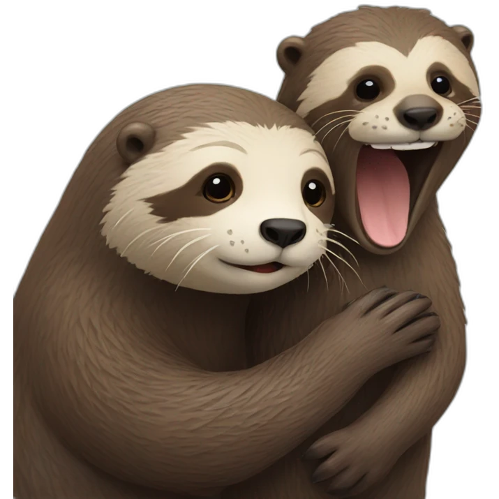 otter with a sloth emoji