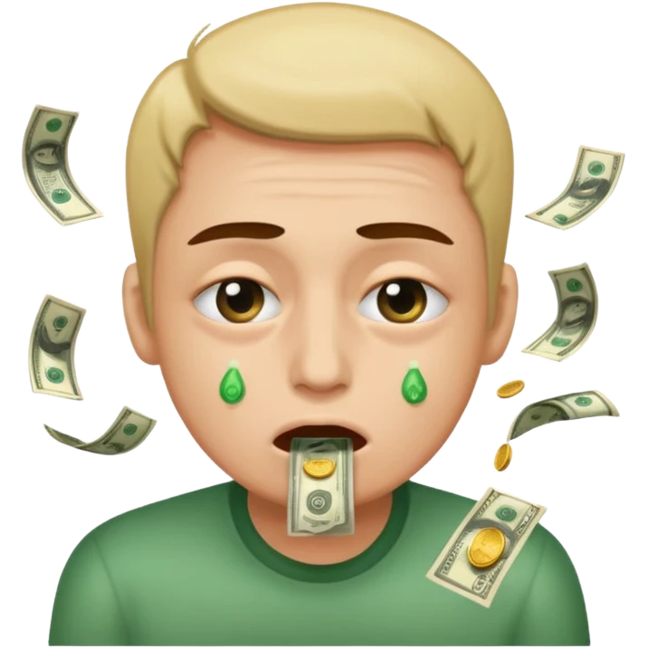 money eyes vomiting emoji