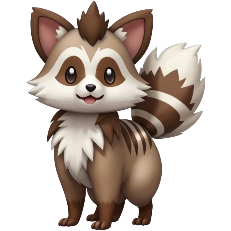  Zigzagoon-Furret-Rockruff-Hybrid (Full body) emoji