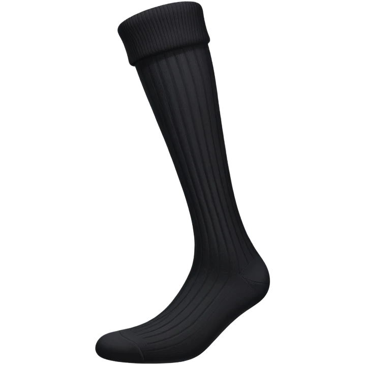  Plain Black  very long socks emoji