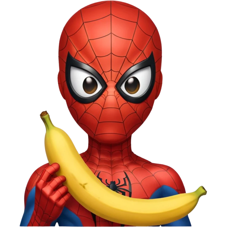 spiderman holding banana emoji