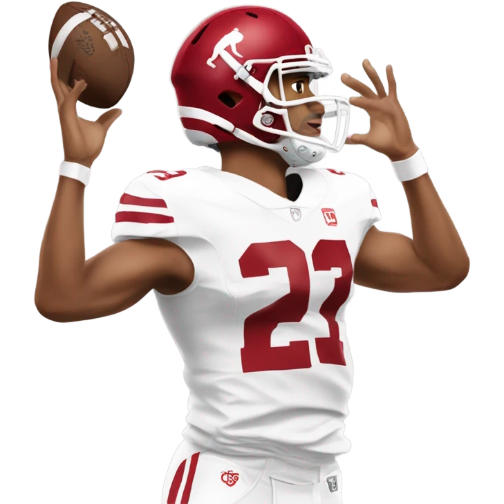 Jalen hurts throwing a football emoji