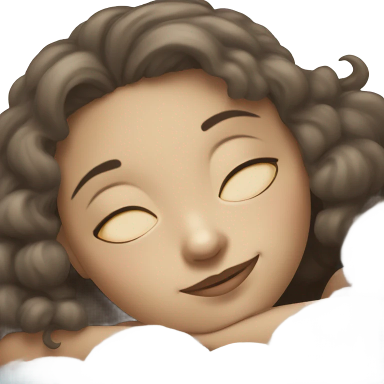 Girl dreaming on a cloud emoji