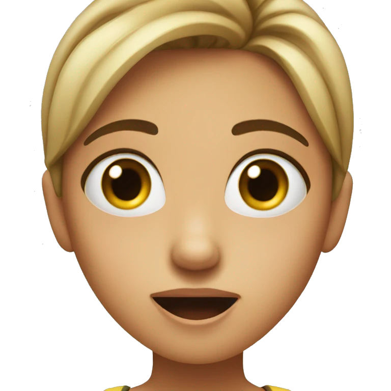 the same girl with shocked face emoji