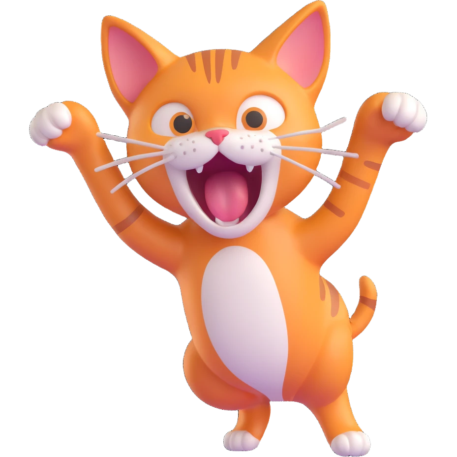 Gato gritando "Help" emoji