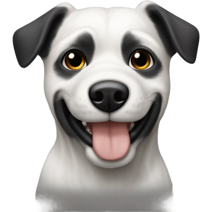 Perro maltés blanco y negro   emoji