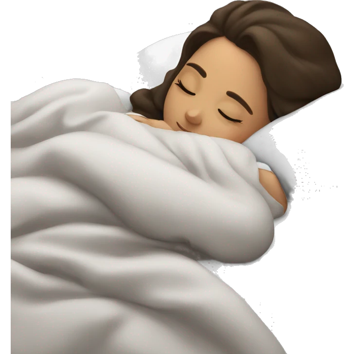 Brunette girl sleeping emoji