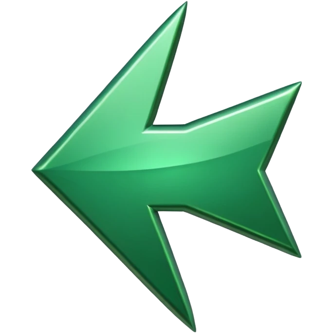 Bold up arrow in green color emoji