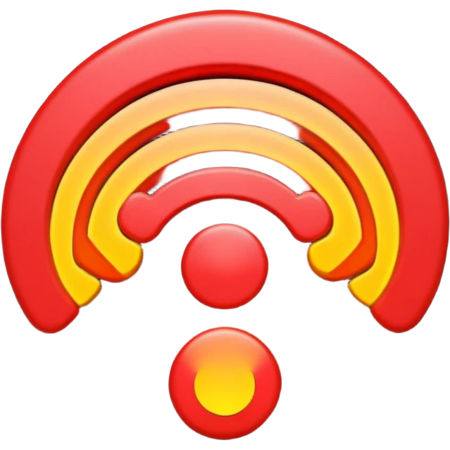 Wifi red emoji