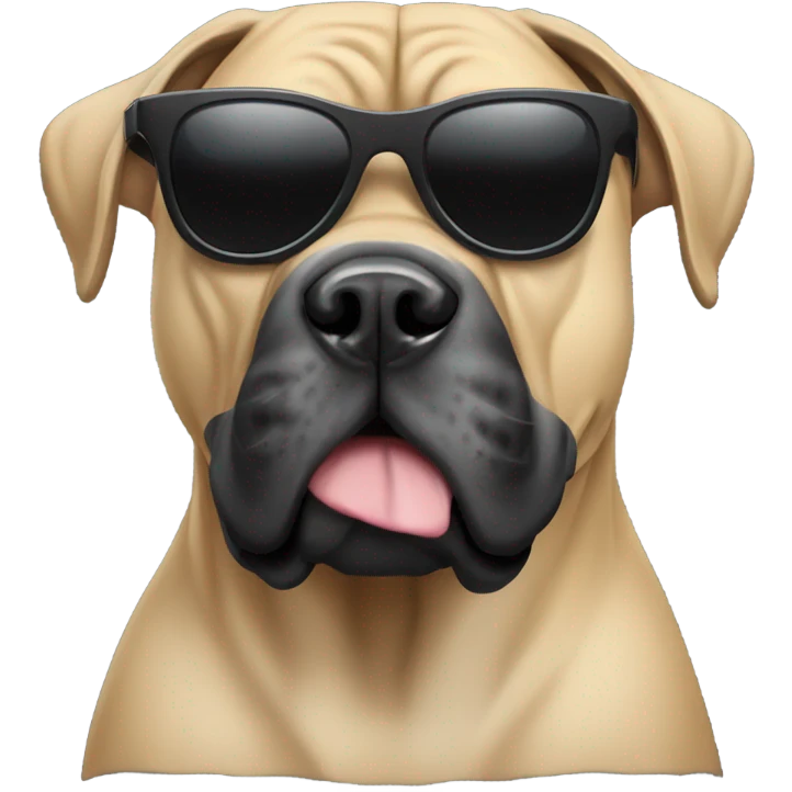 Cane corso with sunglasses emoji
