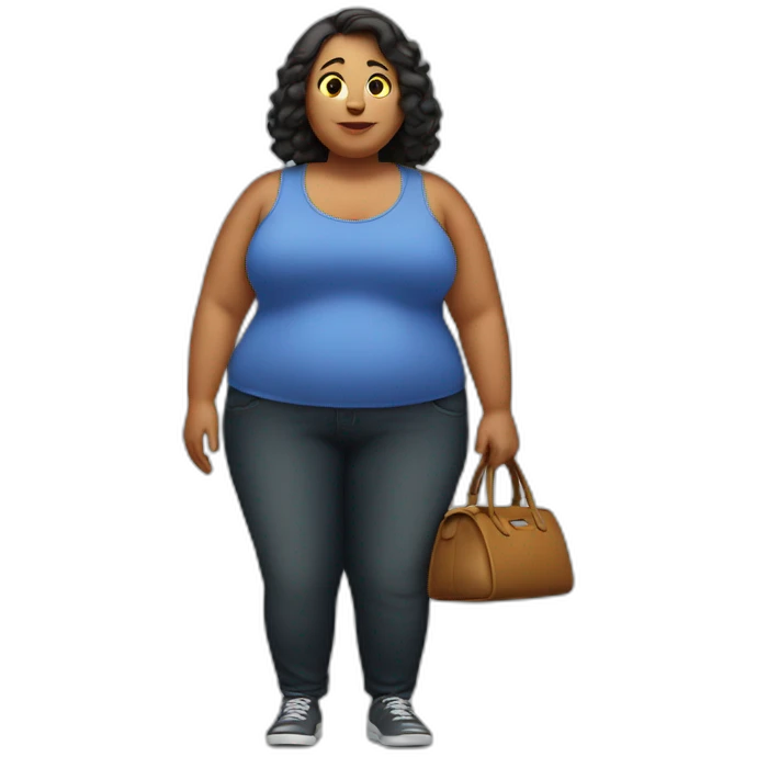 Obese woman emoji