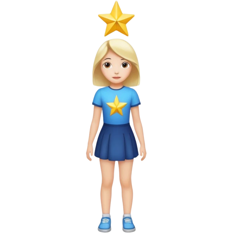 girl standing like a star emoji