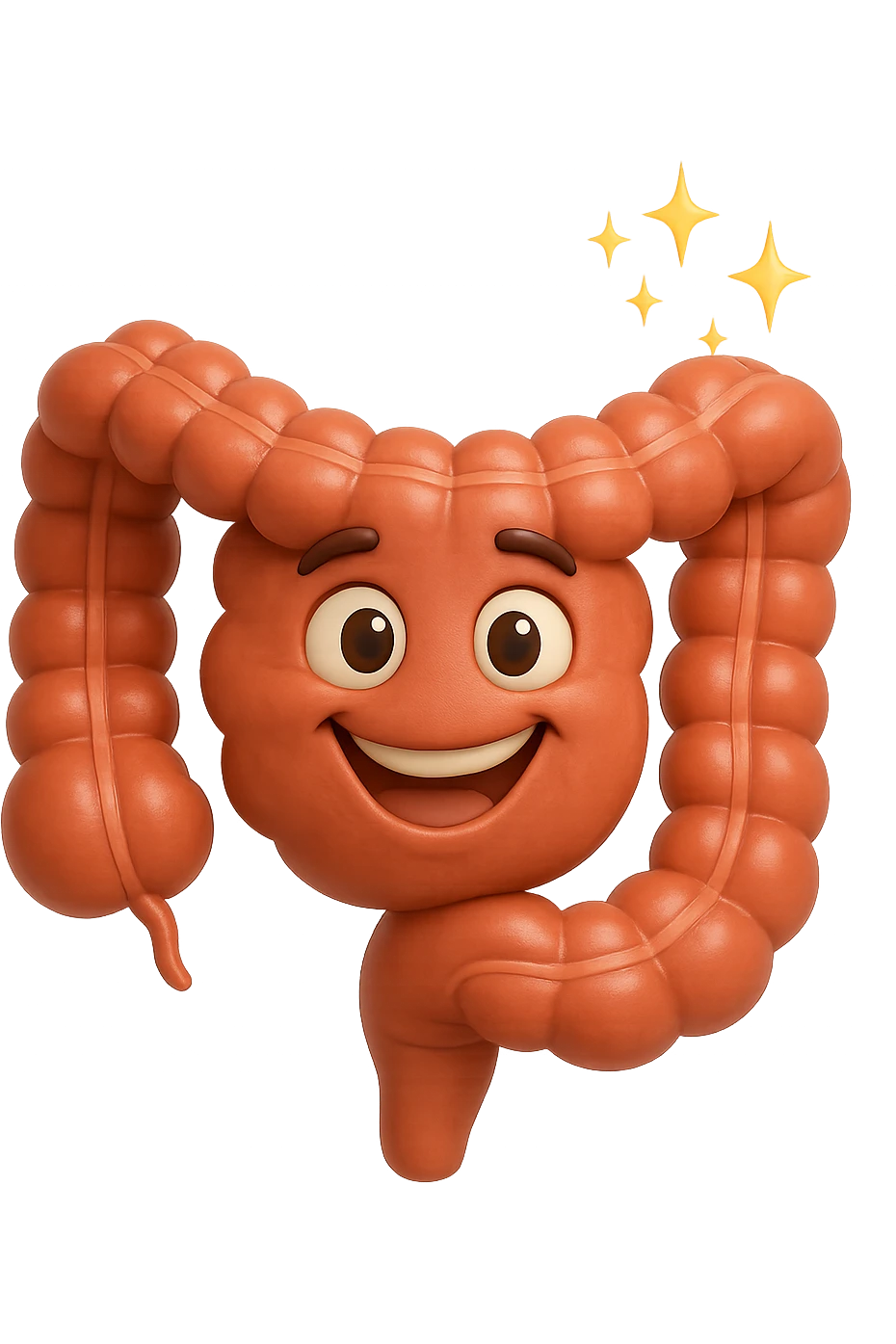 fammi un intestino identico a questo, ma felice e con le scintille di splendore dorate sopra, si sta rinnovando come se fosse in ottima salute emoji