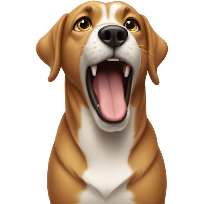 2 dogs barking loudly emoji