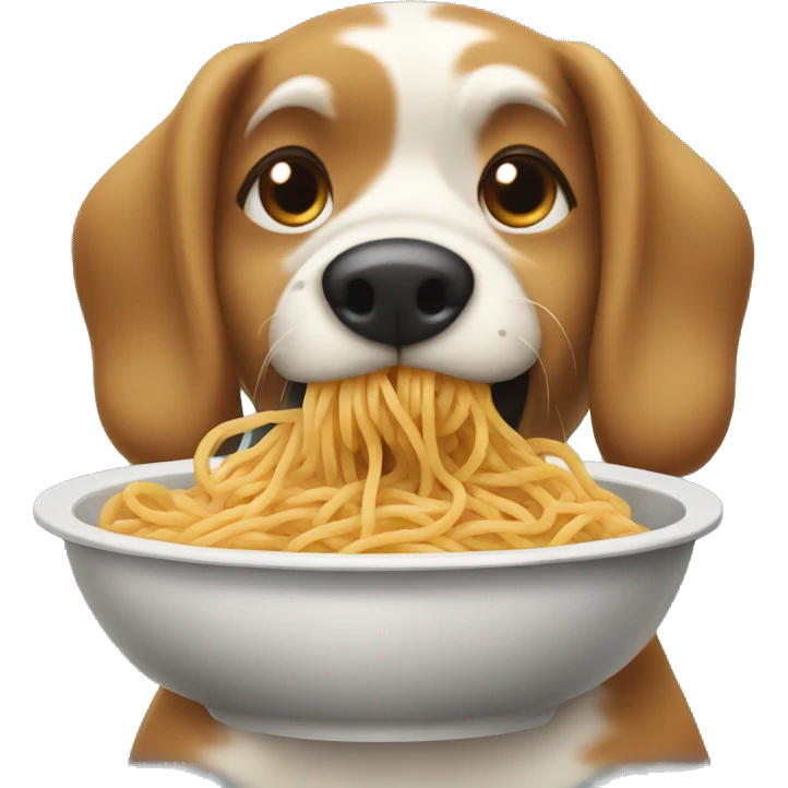 Dog eating spaghetti  emoji