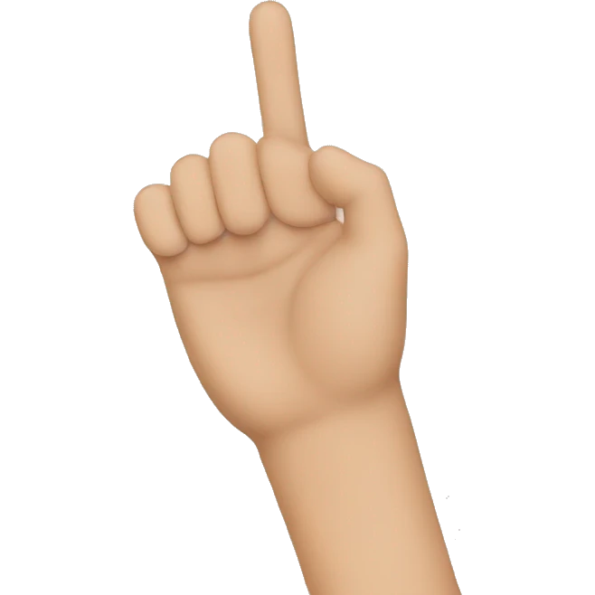 First finger turned  emoji