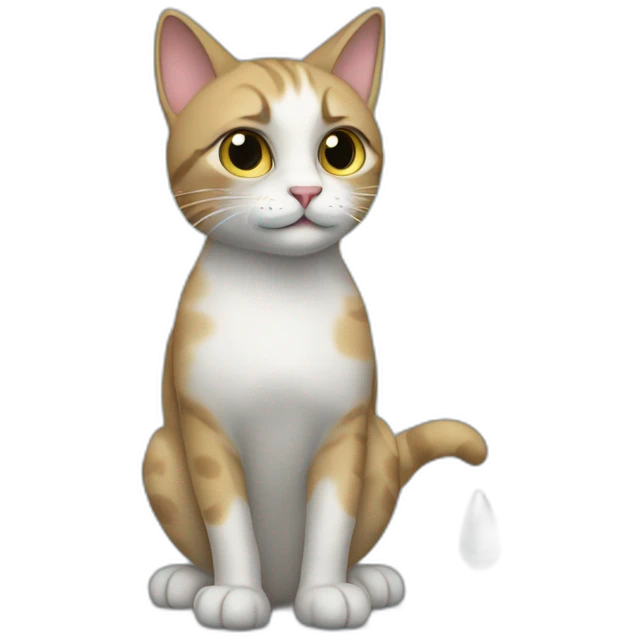 Cat-and-the-rain-drops emoji