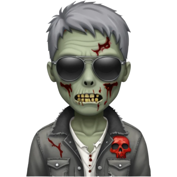 zombie wtih black sunglasses  emoji