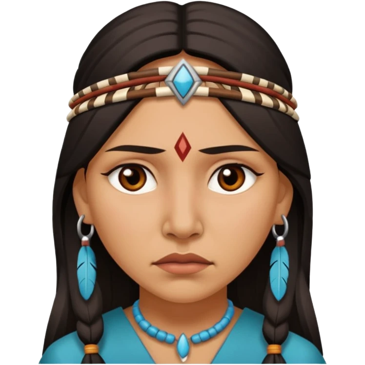 hurt eyes Native american woman emoji
