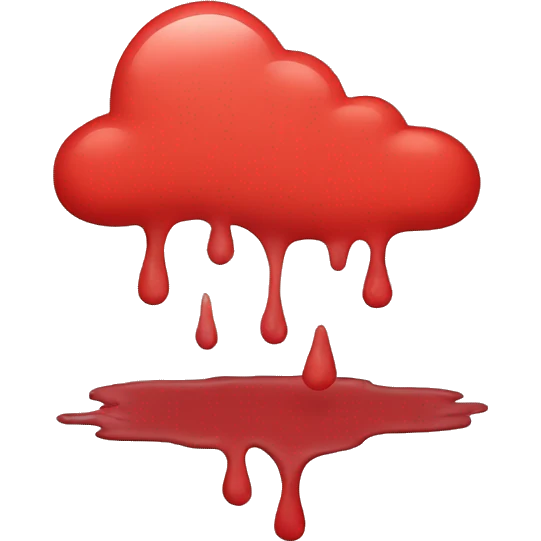 red puddle emoji