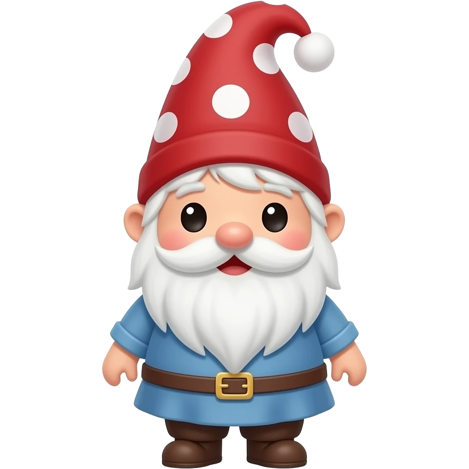 cute kawaii gnome lady chubby shy  happy emoji