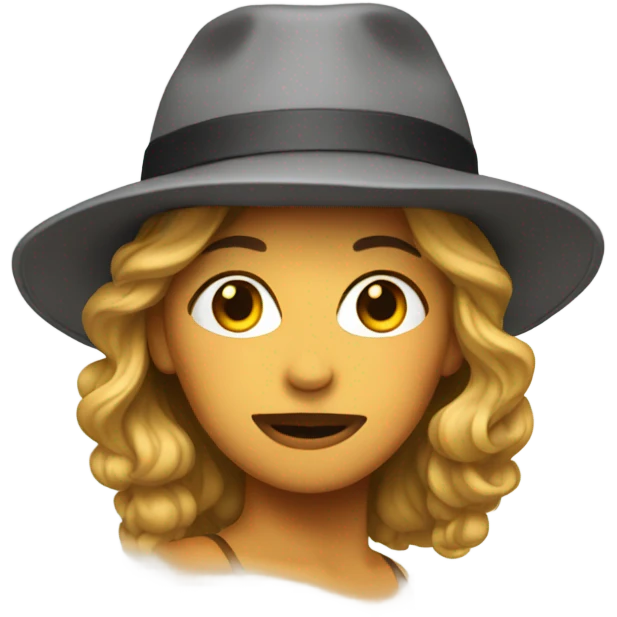 Debbie wearing a hat  emoji