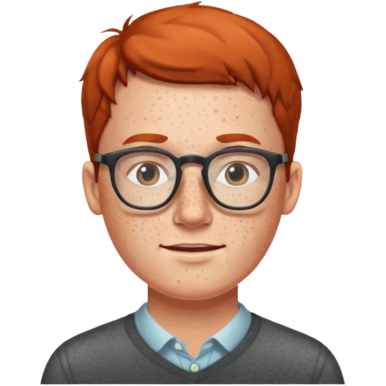 freckled man with glasses emoji