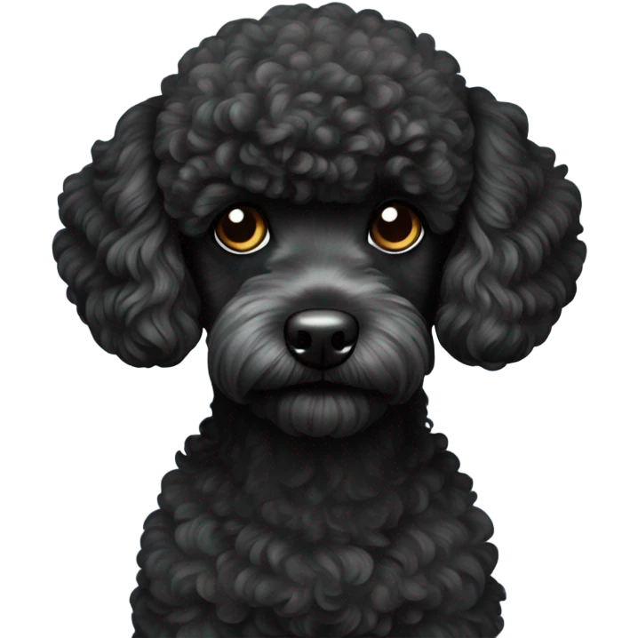 Black miniature poodle emoji