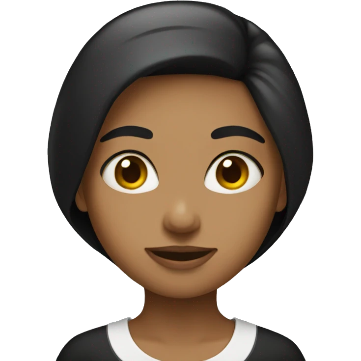 women with black long ha emoji
