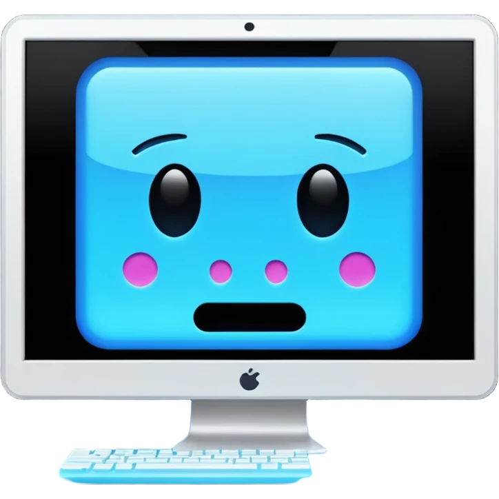 make a computer screen with a error emoji emoji
