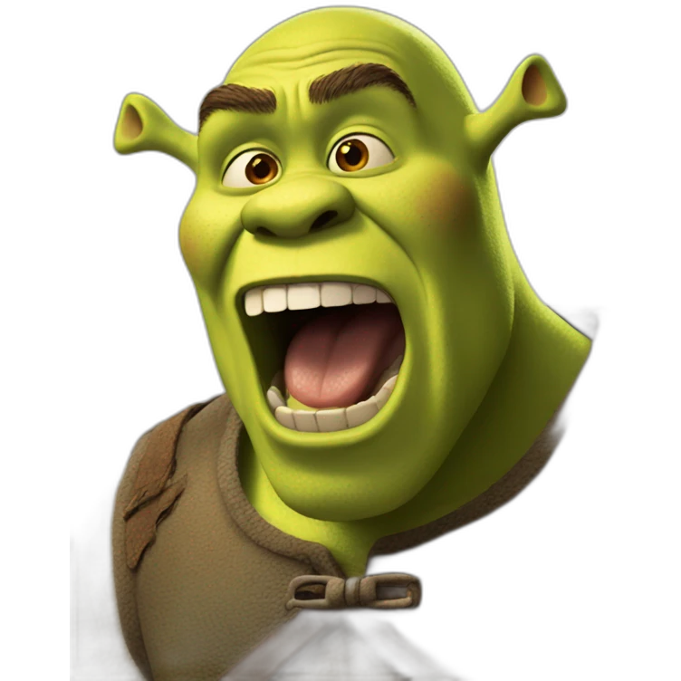 Shrek screaming emoji