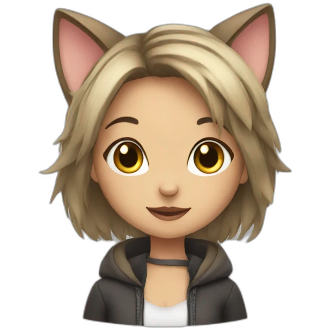 Cat girl emoji
