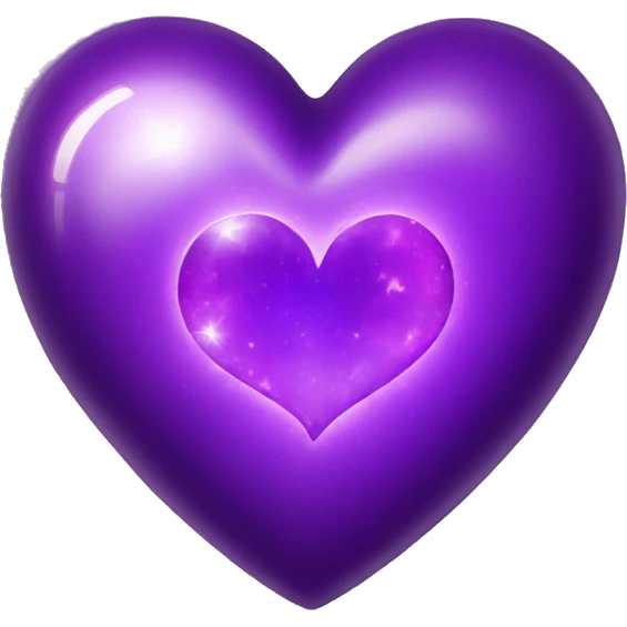 purple heart with magic emoji