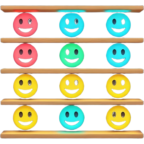 minimalist glowing emoji of an LED light strip under a shelf emoji