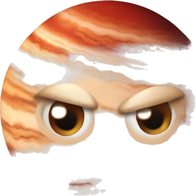 Jupiter but red and light red emoji