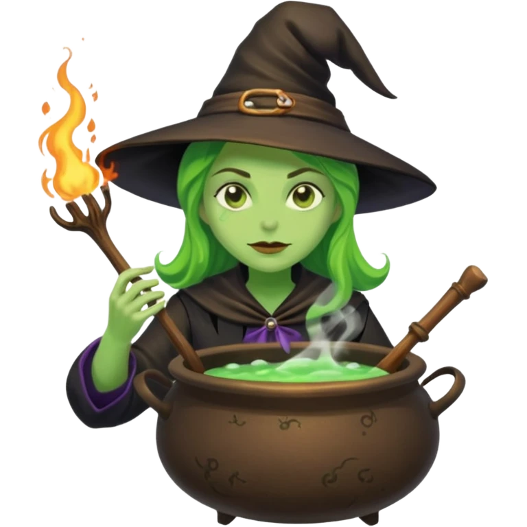 green witch cooking potion emoji