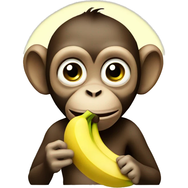Monkey eating banana  emoji