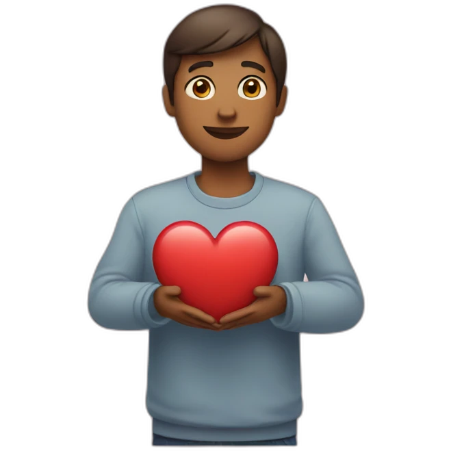 Holding heart with one hand emoji