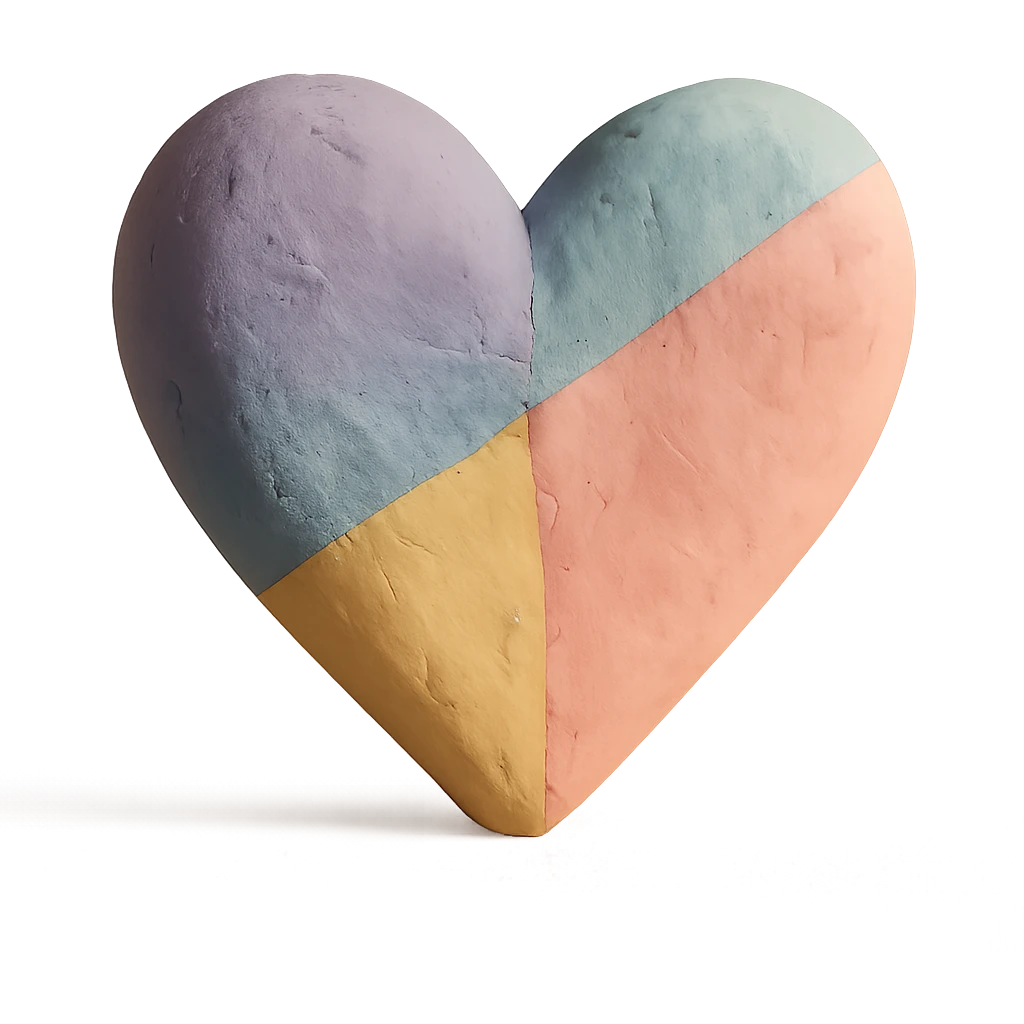 heart in soft pastel colors emoji