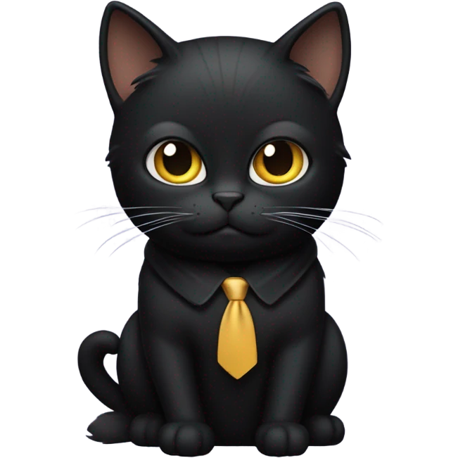 Donald Trump as a black cat emoji
