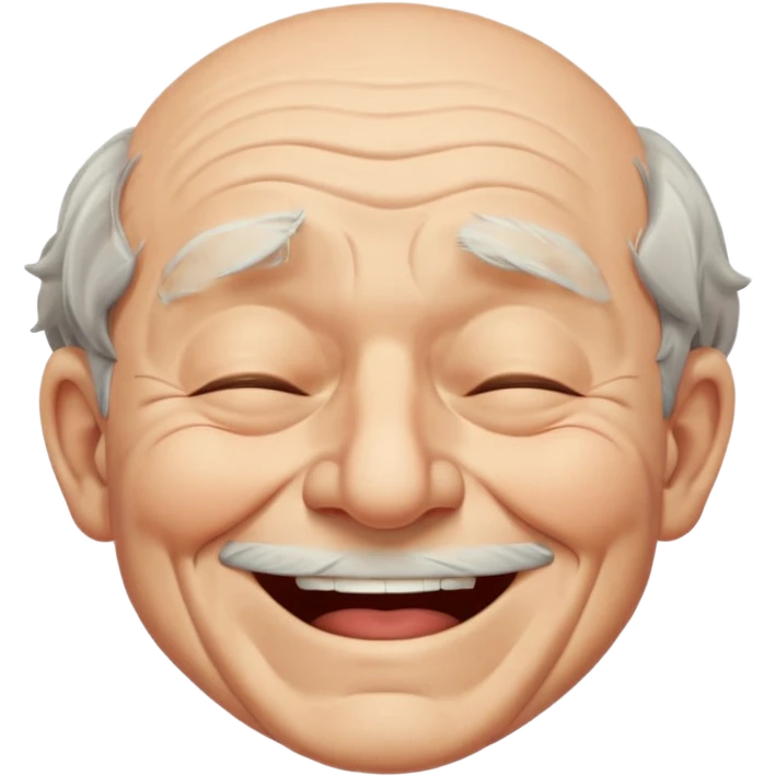 old man laughing with closed eyes emoji