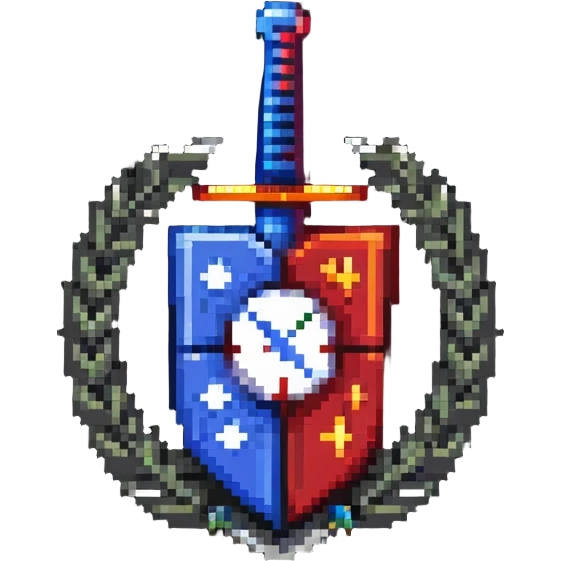 gaming console with sword server logo emoji