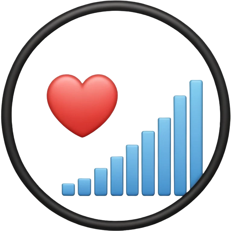 Minimalist pause button (two vertical bars) inside a soft circle, with a tiny heart above. Symbol of taking a mindful break. emoji