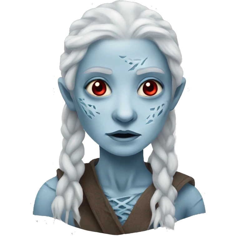 Female white walker with red eyes emoji