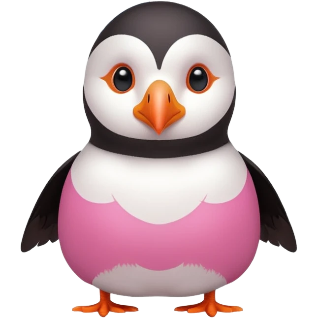 pink puffin thinking thought cloud emoji