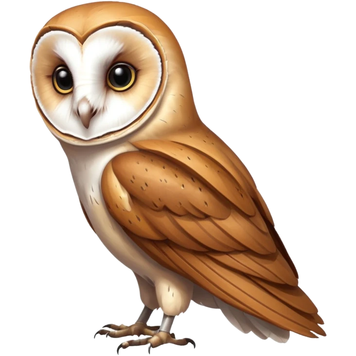 Photorealistic barn owl  emoji