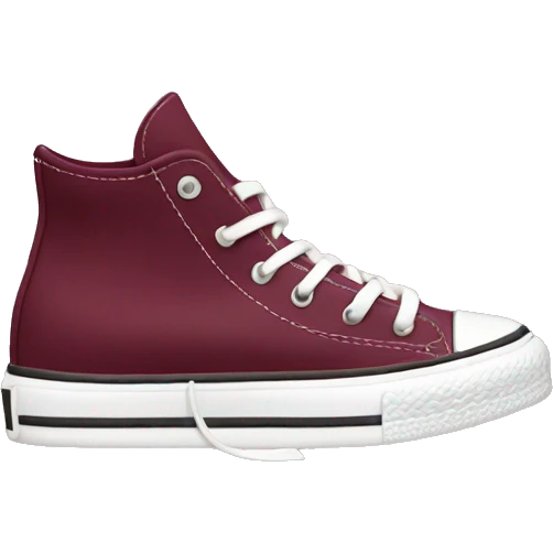 Burgundy pair of Converse  emoji