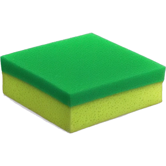 green flat square dish sponge emoji