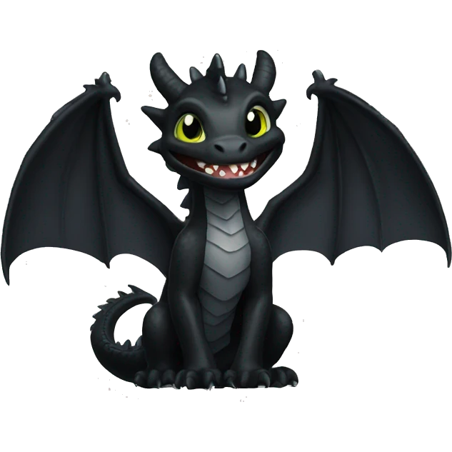 black dragon TOOTHLESS emoji