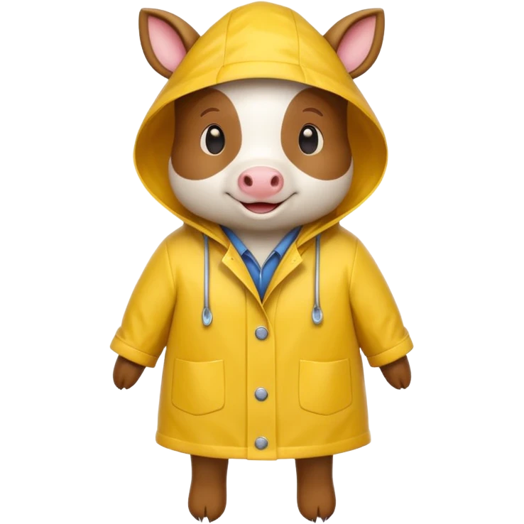 Raincoat Farm Animal emoji
